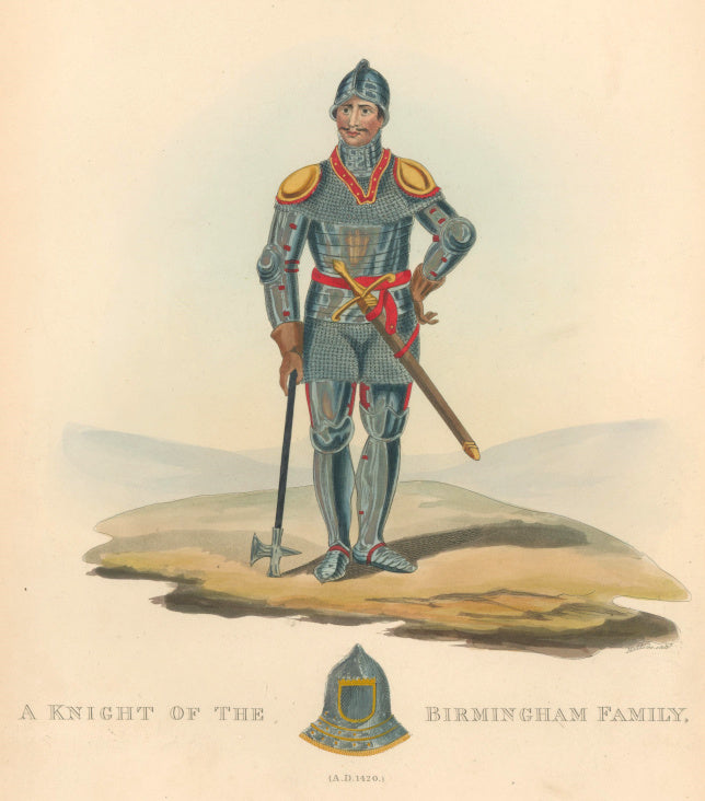 Meyrick, Samuel Rush.  “A Knight of the Birmingham Family A.D. 1420.”  Plate XL