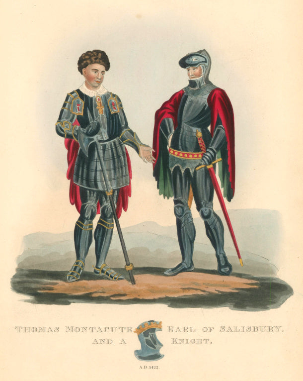 Meyrick, Samuel Rush.  “Thomas Montacute, Earl of Salisbury, and a Knight A.D. 1422.”  Plate XLI