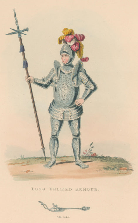 Meyrick, Samuel Rush.  “Long Bellied Armour A.D. 1545.”  Plate LXVI