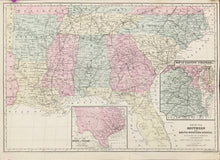 Load image into Gallery viewer, Williams, W.  “Map of the Southern and South-Western States&quot;
