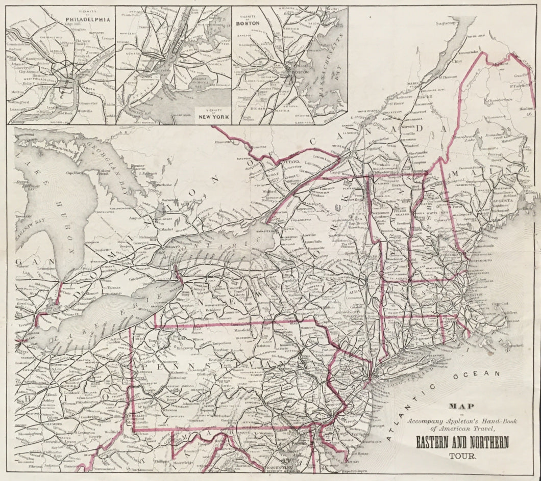 Unattributed  “Map to Accompany Appleton’s Hand-Book of American Travel, Eastern and Northern Tour