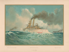 Load image into Gallery viewer, Unattributed.  “U. S. Navy 1899”  [Second Class Battleship, Texas; First Class Battle Ship, Iowa; Torpedo Boat, Porter.]
