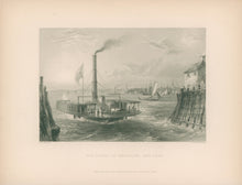 Load image into Gallery viewer, Bartlett, W.H.  “The Ferry at Brooklyn, New York”
