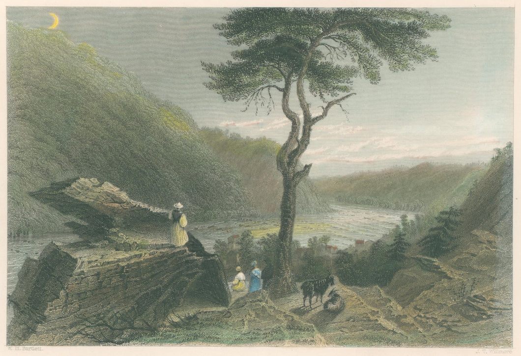 Bartlett, W.H.  “The Valley of the Shenandoah, From Jefferson’s Rock”  [Harper’s Ferry, WV]