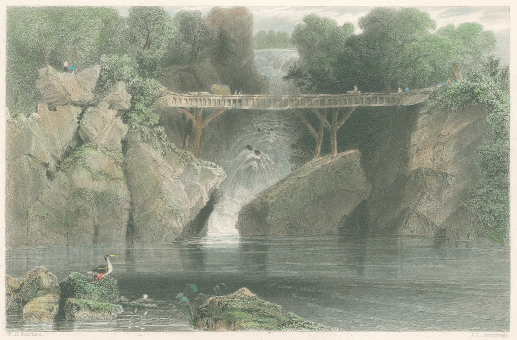 Bartlett, W.H.  “Bridge at Norwich.” (Connecticut)