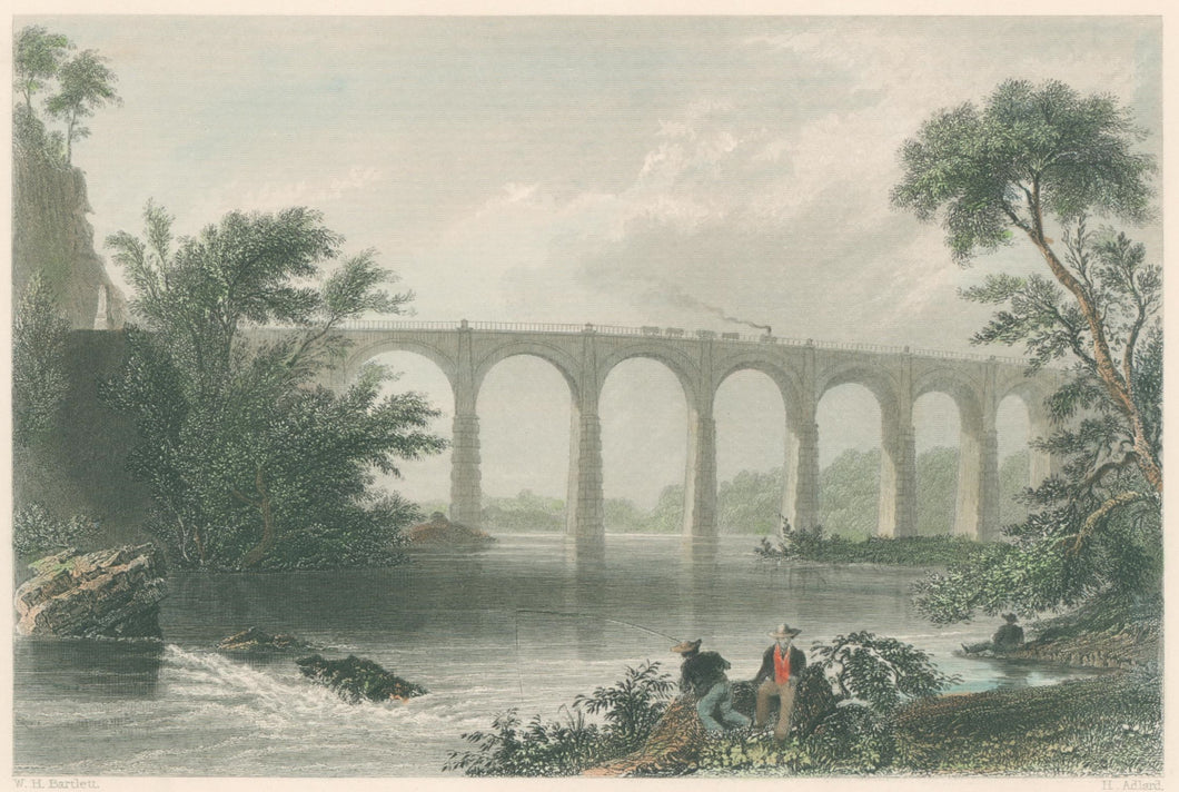 Bartlett, W.H.  “Viaduct on Baltimore and Washington Railroad”  [Patapsco River, MD]