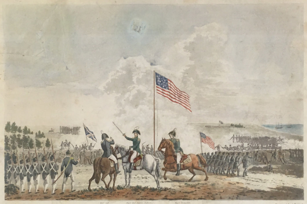 Seymour, Samuel “Battle of New Orleans and Defeat of the British under the Command of Sir Edward Packenham. by Genl. Andrew Jackson, 8th Jany. 1815”