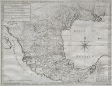 Load image into Gallery viewer, Benard “Carte d’une partie de l’Amérique Séptentrionale, qui contient partie de la Nle. Espagne, et de la Louisiane&quot;
