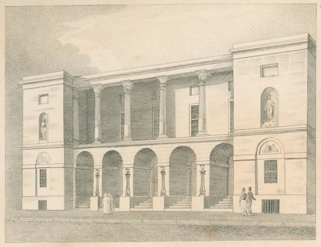 Birch, William  “The New Theatre in Chestnut Street Philadelphia. Built 1822.  Taken down 1856.  Published by Wm. Birch 1823.”