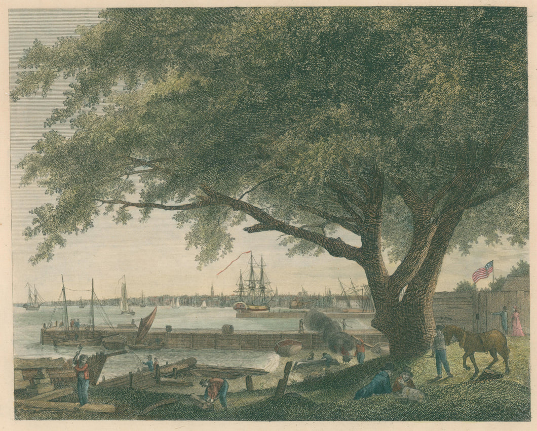 Birch, William Russell “Frontispiece.  The City & Port of Philadelphia, on the River Delaware from Kensington”