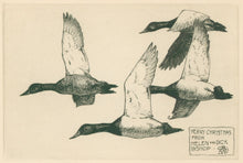 Load image into Gallery viewer, Bishop, Richard Evett  “Merry Christmas from Helen and Dick Bishop.&quot; [Four Canvasbacks]
