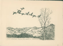 Load image into Gallery viewer, Bishop, Richard Evett  “Merry Christmas -- Helen and Dick Bishop &#39;Enoch&#39;s Acres.&#39;&quot; [Formation of Canada Geese in Flight]
