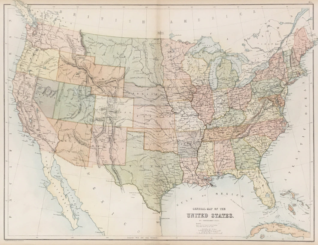 Bartholomew, J.   “General Map of the United States