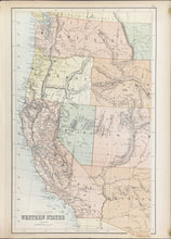 Load image into Gallery viewer, Unattributed  “United States. Western States”  From &quot;Black’s General Atlas&quot;

