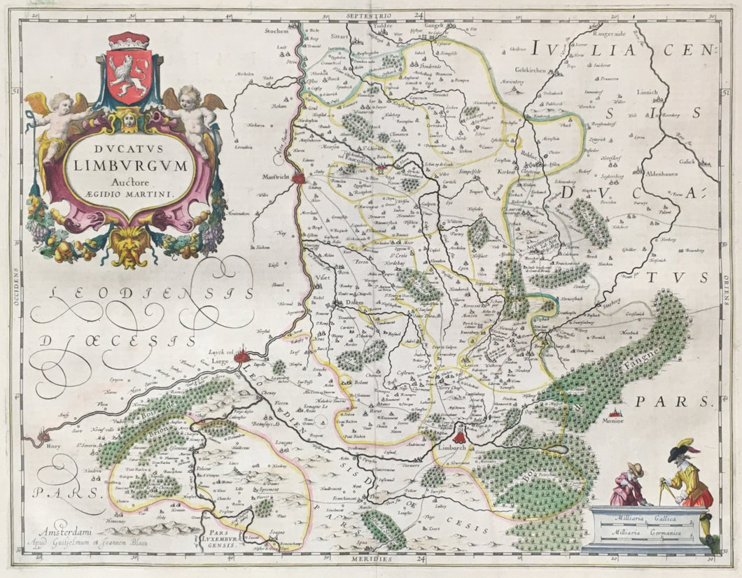 Blaeu, Willem “Ducatus Limburgum.”  [Limburg, Netherlands]