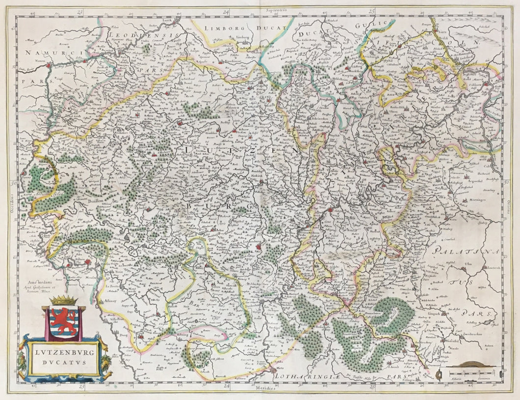 Blaeu, Willem “Lutzenburg Ducatus.”  [Luxembourg]