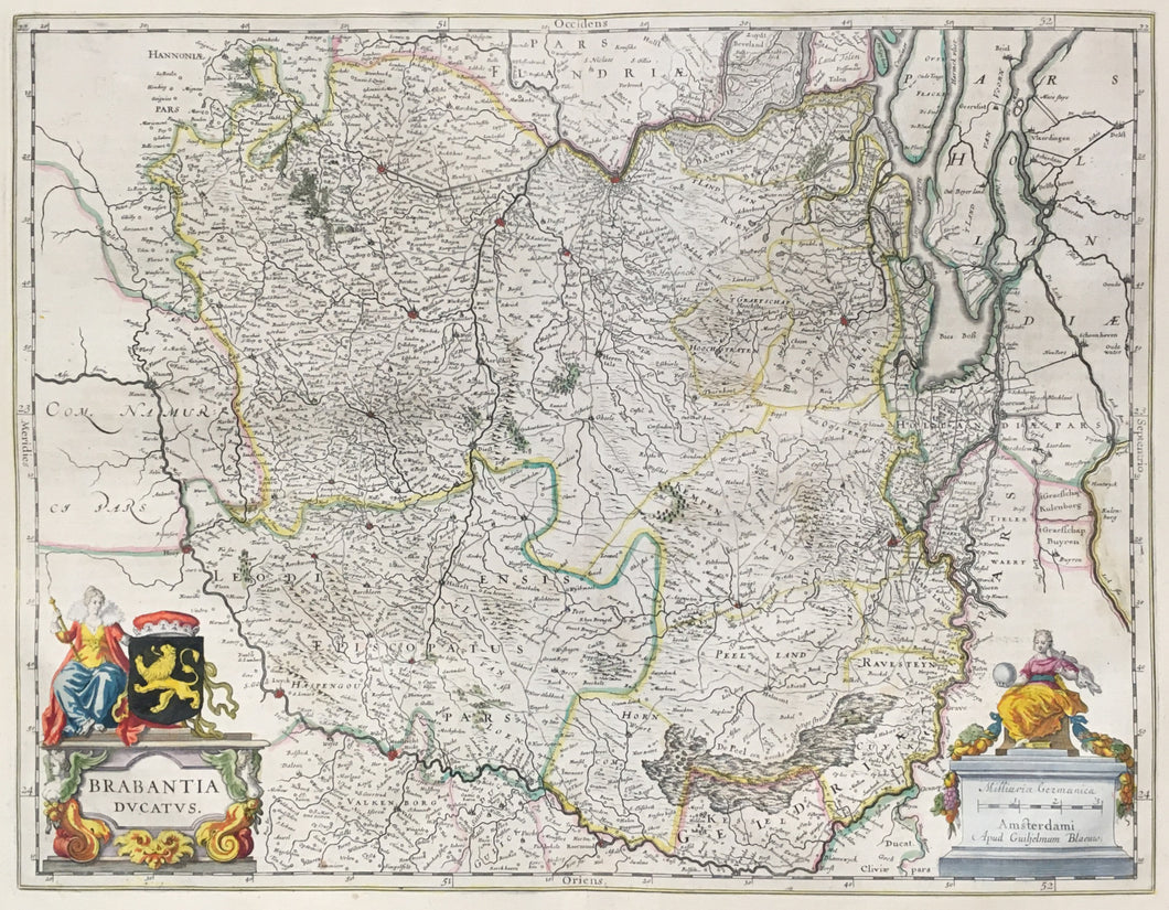 Blaeu, Willem “Brabantia Ducatus.”  [Brabant, Belgium]