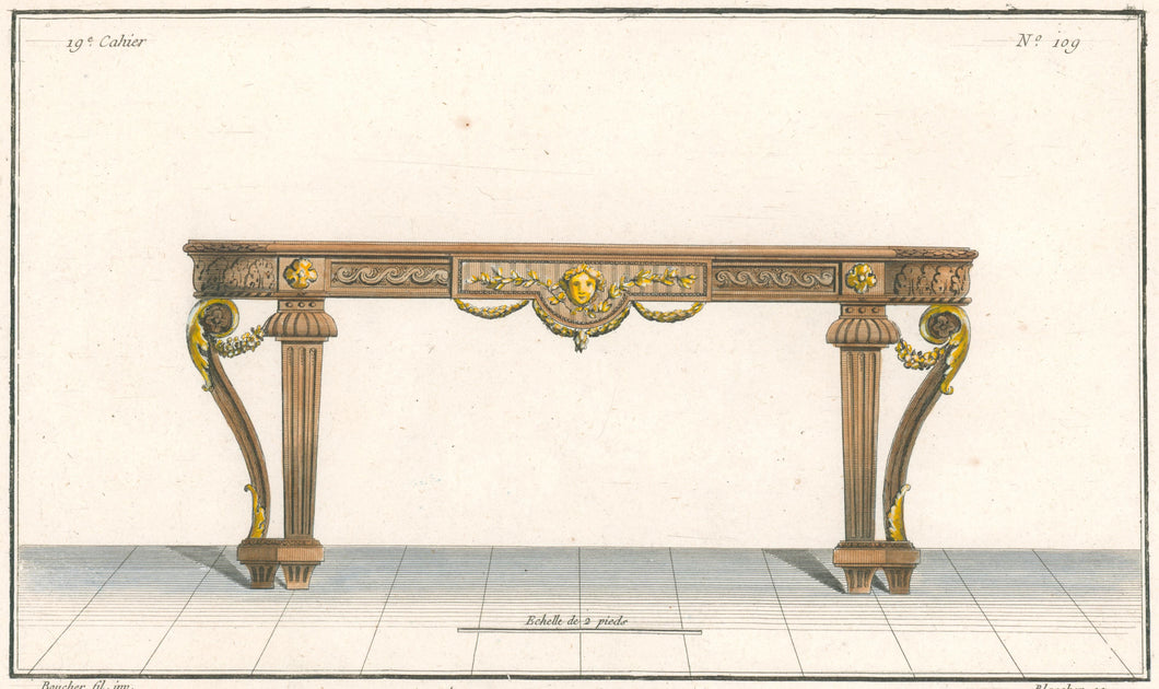 Boucher, Juste-François Plate 109. [Ornate Table]