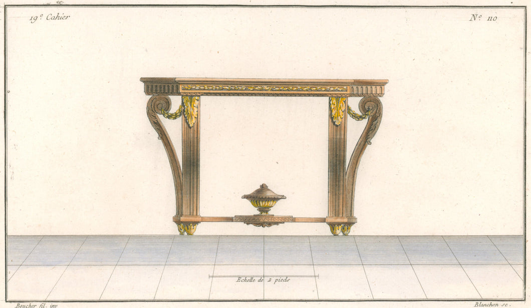Boucher, Juste-François Plate 110. [Ornate Side Table]