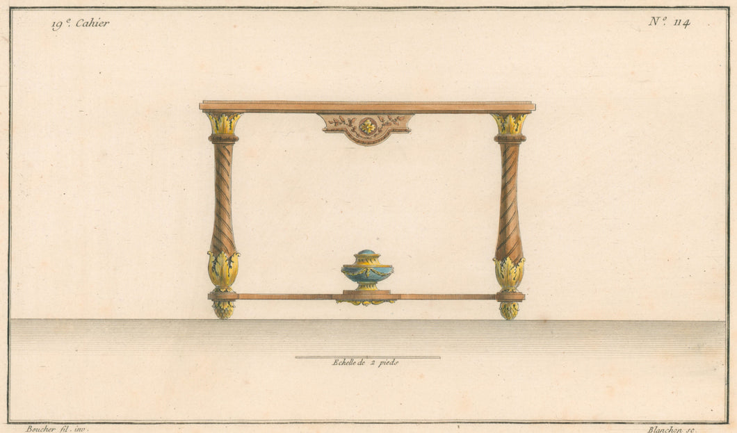 Boucher, Juste-François Plate 114. [Ornate Side Table]