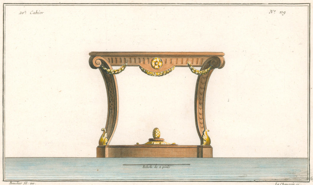 Boucher, Juste-François Plate 119. [Ornate Side Table]