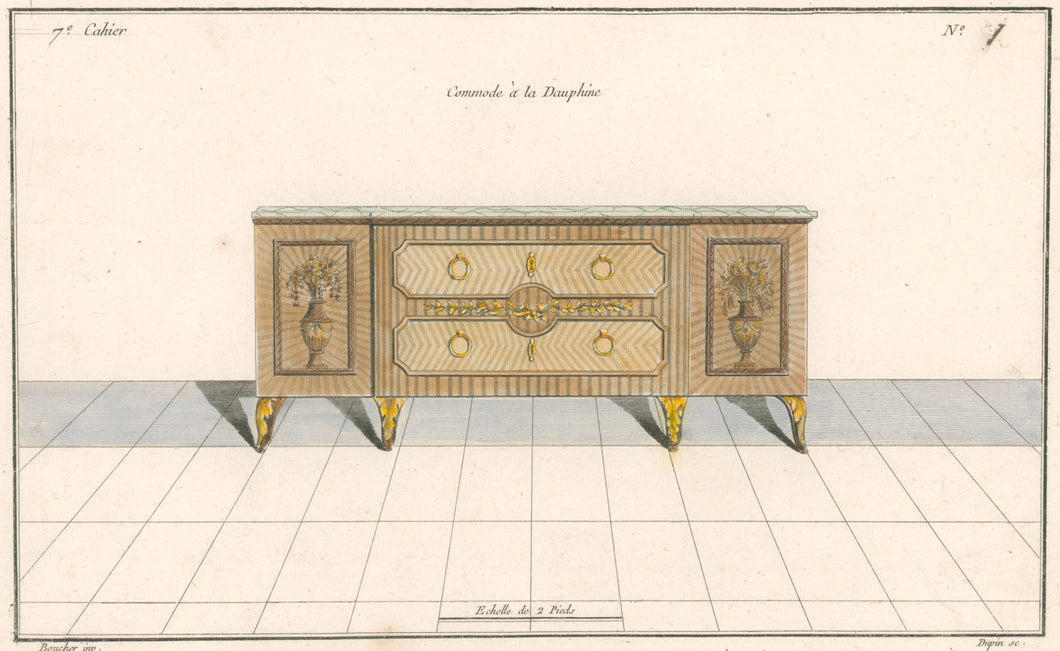 Boucher, Juste-François Plate 1. “Commode à la Dauphine”