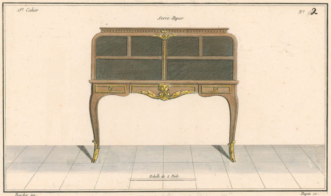 Boucher, Juste-François Plate 2(a). “Serre-Papier”