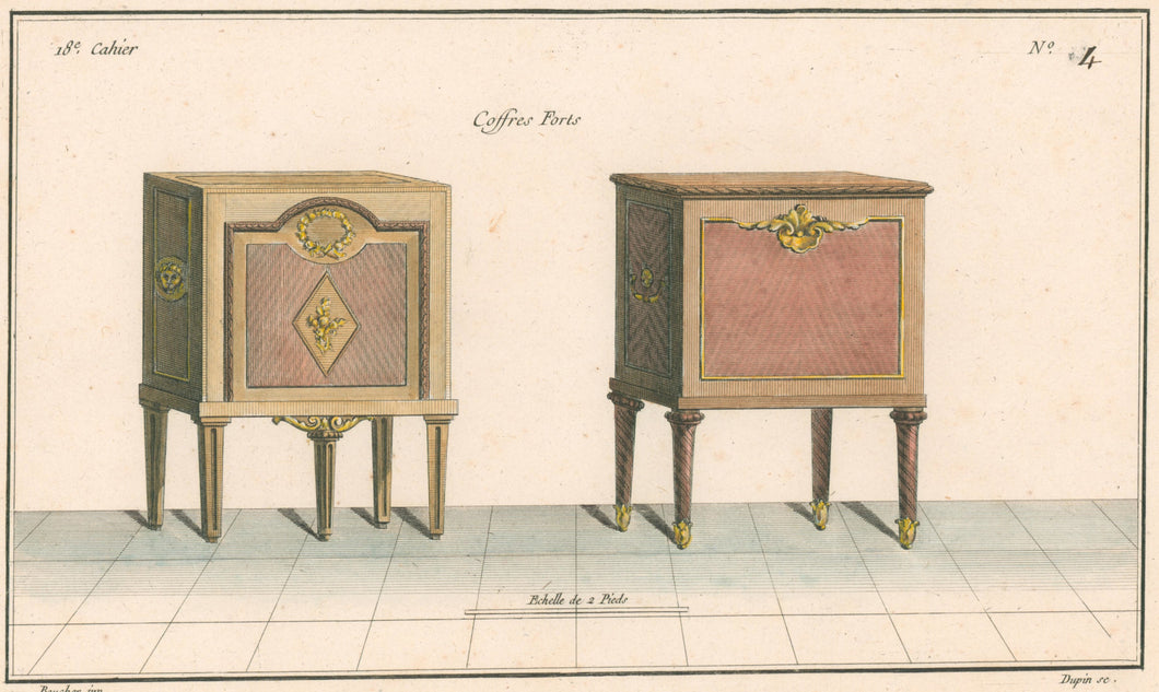 Boucher, Juste-François Plate 4(b).  “Coffres Forts”