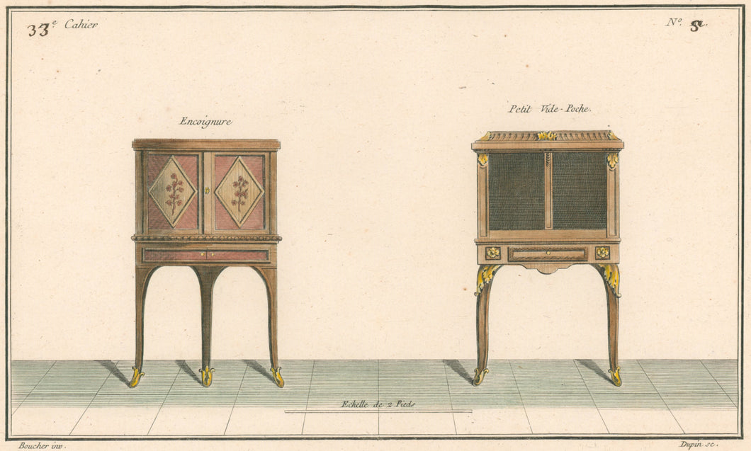 Boucher, Juste-François Plate 5(a).  “Encoignure.  Petit Vide-Poche”