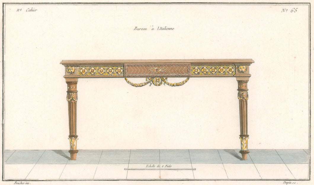 Boucher, Juste-François Plate 65.  “Bureau à l’Italienne”