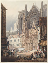 Load image into Gallery viewer, Prout, Samuel “South Entrance to the Cathedral of Rouen in Normandy.” [France] Plate 12.
