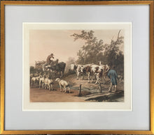 Load image into Gallery viewer, Hills, Robert “Driving Cattle to Market.” Plate 2.
