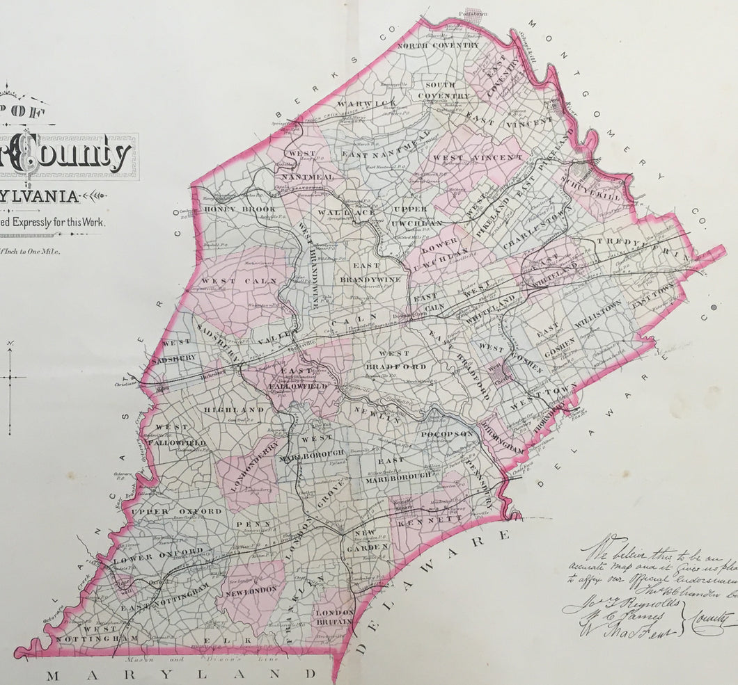Breou, Forsey  “Map of Chester County”