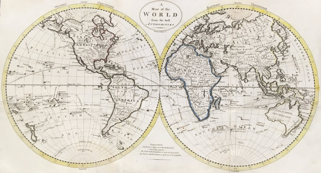 Carey, Mathew  “A Map of the World from the Latest Authorities”