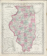 Load image into Gallery viewer, Colton. G.W. &amp; C.B.  &quot;Colton&#39;s Illinois&quot; 1866
