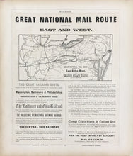 Load image into Gallery viewer, Unattributed  “Great National Mail Route between the East and the West&quot;
