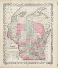 Load image into Gallery viewer, Colton, J.H. &quot;Colton&#39;s Wisconsin&quot; 1866

