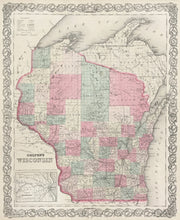 Load image into Gallery viewer, Colton, J.H. &quot;Colton&#39;s Wisconsin&quot; 1866
