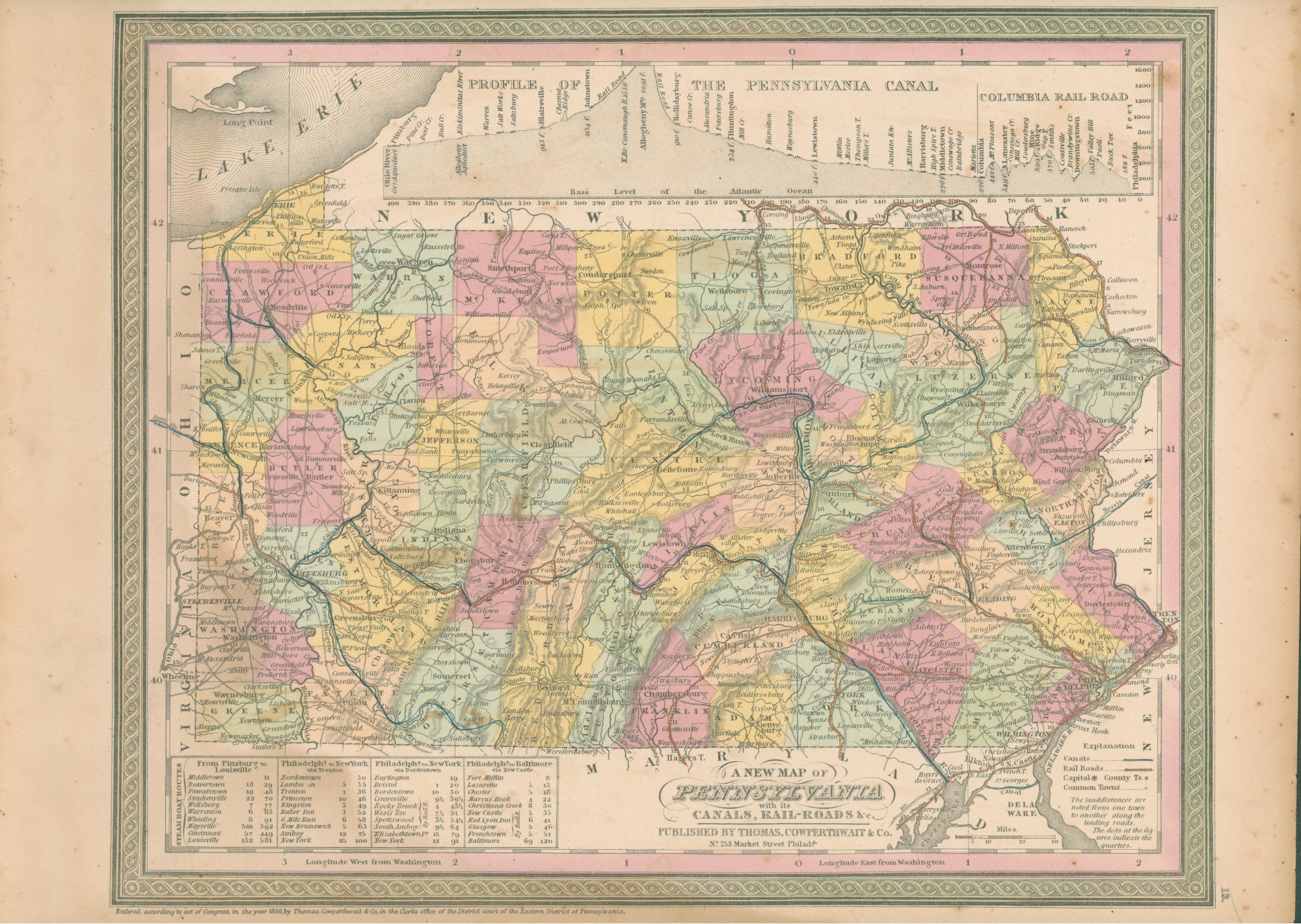 Pennsylvania Colony Map Early Map Of The State Of New Jersey And Parts