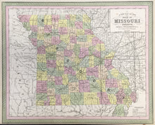 Load image into Gallery viewer, Mitchell, S. Augustus &quot;A New Map of State of Missouri&quot;
