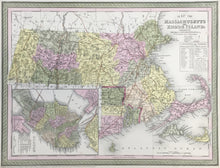 Load image into Gallery viewer, Mitchell, S. Augustus &quot;A New Map of Massachusetts &amp; Rhode Island&quot;
