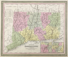 Load image into Gallery viewer, Mitchell, S. Augustus  “Map of Connecticut.&quot;
