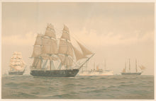 Load image into Gallery viewer, Cozzens, Fred. S. &quot;Portsmouth, Constellation, Bancroft, Saratoga.&quot; Pl. 17
