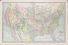 Load image into Gallery viewer, Cram, George F, &quot;Map of the United States&quot;

