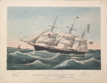 Load image into Gallery viewer, Parsons, C. &quot;To David Ogden Esq. This print of the Clipper Ship &#39;Dreadnought&#39; off Sandy Hook February 23rd, 1854, Nineteen Days from Liverpool is respectfully dedicated by the Publisher.&quot;

