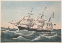 Load image into Gallery viewer, Parsons, C. &quot;To David Ogden Esq. This print of the Clipper Ship &#39;Dreadnought&#39; off Sandy Hook February 23rd, 1854, Nineteen Days from Liverpool is respectfully dedicated by the Publisher.&quot;

