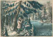 Load image into Gallery viewer, Currier &amp; Ives  &quot;Deer Shooting. In the Northern Woods&quot;
