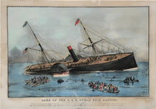 Load image into Gallery viewer, Currier, Nathaniel “Loss of the U.S.M. Steam Ship Arctic, off Cape Race Wednesday September 27th 1854”
