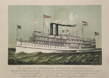 Load image into Gallery viewer, Currier &amp; Ives &quot;The Magnificent New Steamer Puritan, Built of Steel and Iron.&quot;
