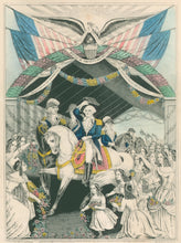 Load image into Gallery viewer, Currier, Nathaniel &quot;Washington&#39;s Reception By The Ladies, On Passing The Bridge At Trenton, N.J. April 1789. On His Way To New York To Be Inaugurated First President Of The United States.&quot;
